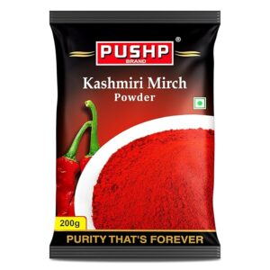 Pushp Brand Kashmiri Red Chilli Powder (200gm) (Pack of 1)