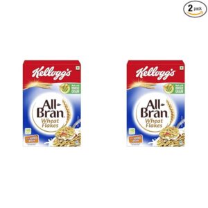 Kellogg's All Bran Wheat Flakes 440 Gram | Made With Whole Grain, 7 Essential Vitamins And Iron | High In Protein & Fibre | Breakfast Cereal (Pack Of 2)