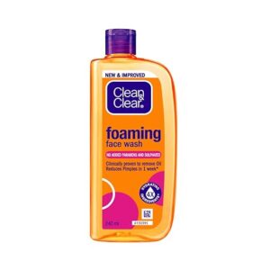 Clean & Clear Foaming face wash for oily skin, removes 99.8% pimple causing germs, Home & travel combo pack offer- Buy 240ml Get 100ml Free