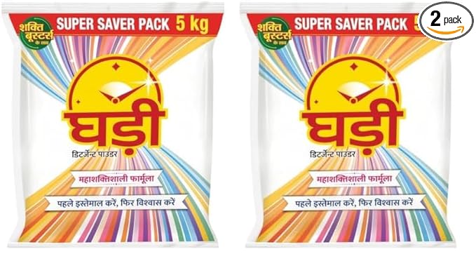 GHADI DETERGENT POWDER 5 KG (SUPER SAVER PACK) (Pack of 2)