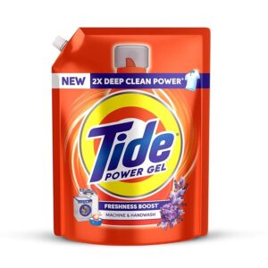 Tide Power Gel Liquid Detergent for Top Load & Front Load - 2kg | 2x Deep Clean Power | Removes Stains & Dirt | Freshness Boost | Fresh Fragrance
