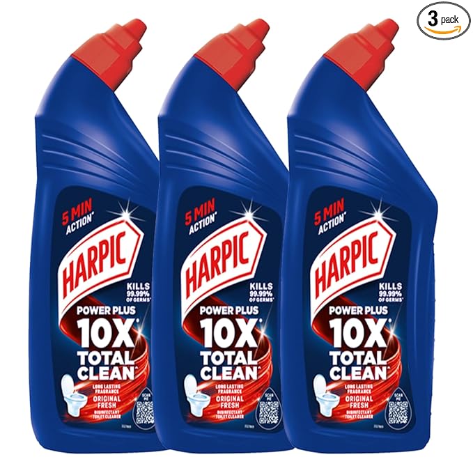 Harpic Disinfectant Toilet Cleaner Liquid, Original - 1 L (Pack of 3) | India's # 1 Toilet Cleaner