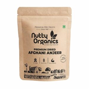 NUTTY ORGANICS Premium Dried Afghani Anjeer 1000 GM | Rich in Fiber | Rich in Nutrients | Packed with Fiber & Nutrients for a Healthier, Happier You | Anjeer Dry Fruit