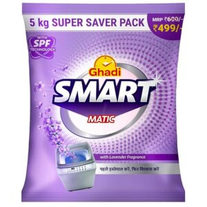 Advanced Top & Front Load Detergent Powder | Lavender Fragrance | Tough on Stains | Gentle on Fabrics | 5 kg Super Saver Pack
