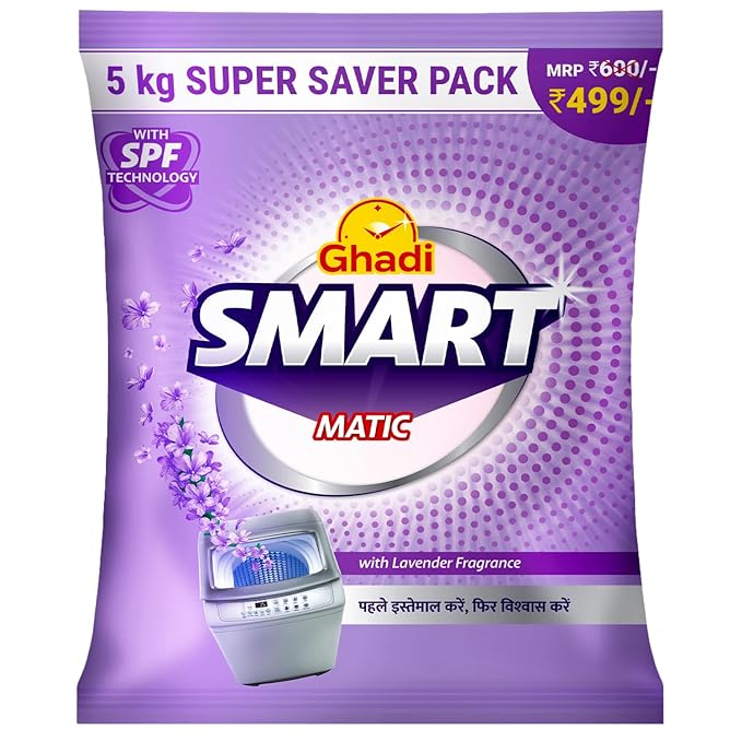 Advanced Top & Front Load Detergent Powder | Lavender Fragrance | Tough on Stains | Gentle on Fabrics | 5 kg Super Saver Pack