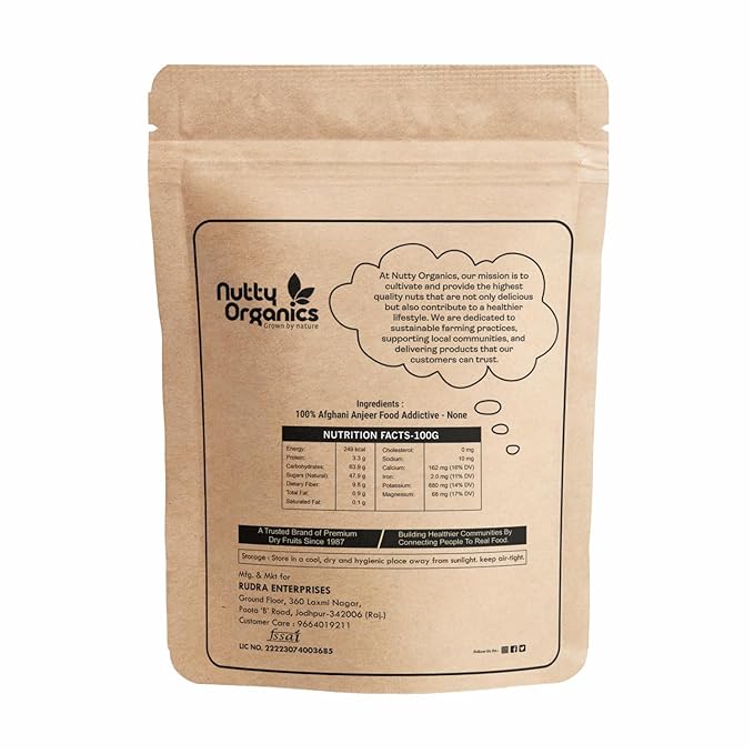 NUTTY ORGANICS Premium Dried Afghani Anjeer 1000 GM | Rich in Fiber | Rich in Nutrients | Packed with Fiber & Nutrients for a Healthier, Happier You | Anjeer Dry Fruit - Image 2