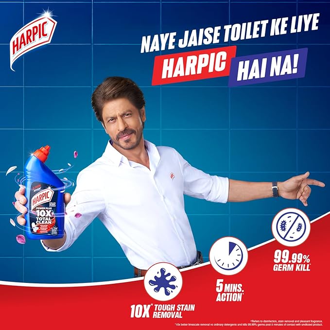 Harpic Disinfectant Toilet Cleaner Liquid, Original - 1 L (Pack of 3) | India's # 1 Toilet Cleaner - Image 2