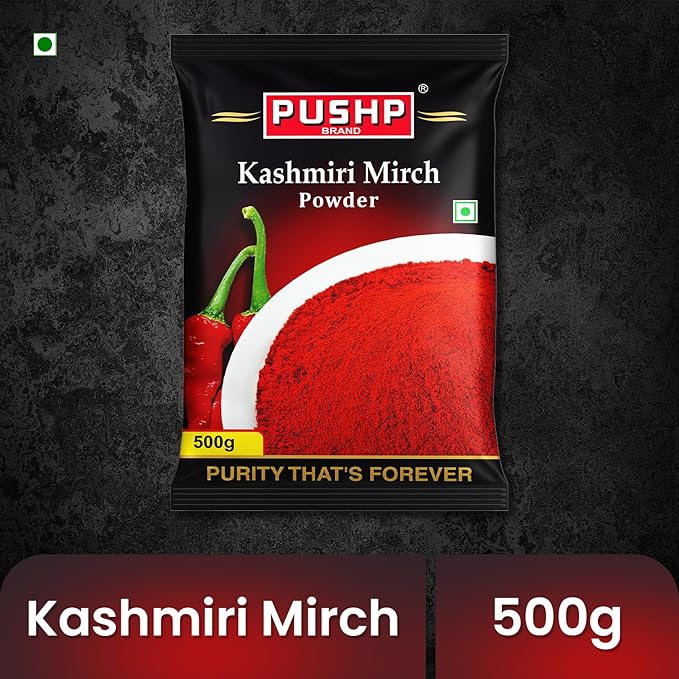 Pushp Brand Kashmiri Red Chilli Powder (Pouch Pack of 1, 500gm) - Image 3