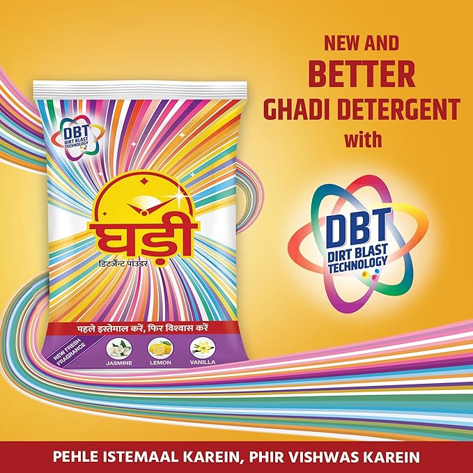 Ghadi Detergent Powder With Advance Dirt Blast Technology Tough Stain Removal & Refreshing Fragrance 5KG - Image 3